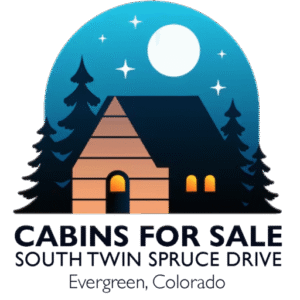cabins for sale in evergreen, colorado, south twin spruce drive 80439 visit: twinsprucecabins.com