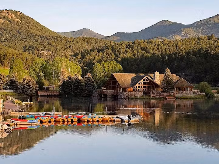 Evergreen Lake Recreational activities: boating, fishing, ice skating